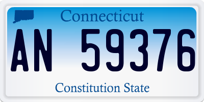 CT license plate AN59376