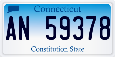 CT license plate AN59378