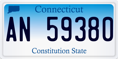 CT license plate AN59380