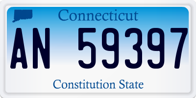 CT license plate AN59397