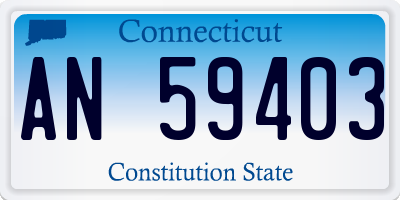 CT license plate AN59403