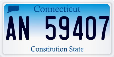 CT license plate AN59407