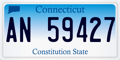 CT license plate AN59427