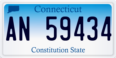 CT license plate AN59434