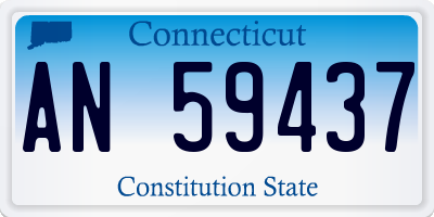 CT license plate AN59437