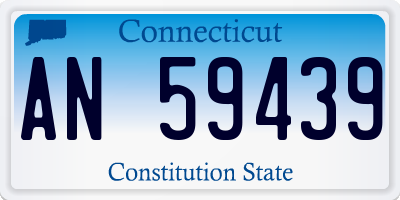 CT license plate AN59439