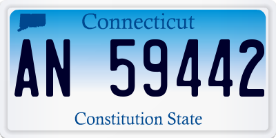 CT license plate AN59442