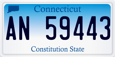 CT license plate AN59443