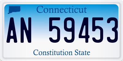 CT license plate AN59453