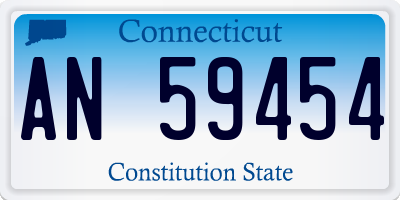 CT license plate AN59454