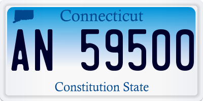 CT license plate AN59500