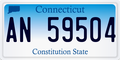 CT license plate AN59504
