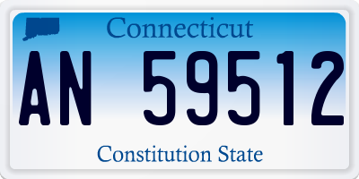 CT license plate AN59512