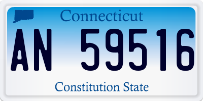 CT license plate AN59516