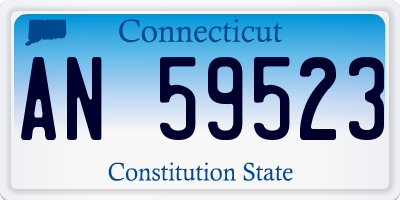 CT license plate AN59523