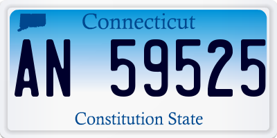 CT license plate AN59525
