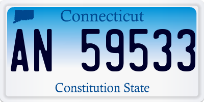 CT license plate AN59533