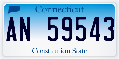 CT license plate AN59543