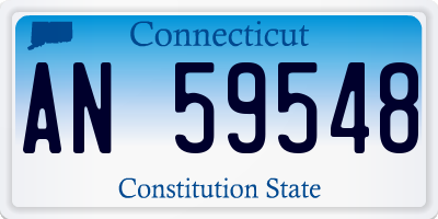 CT license plate AN59548