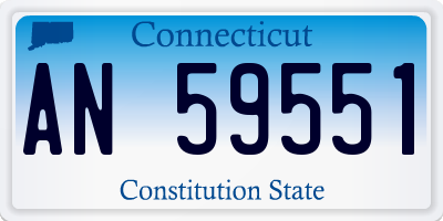 CT license plate AN59551