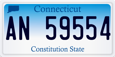CT license plate AN59554