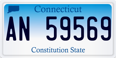 CT license plate AN59569