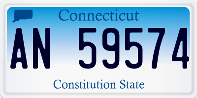 CT license plate AN59574