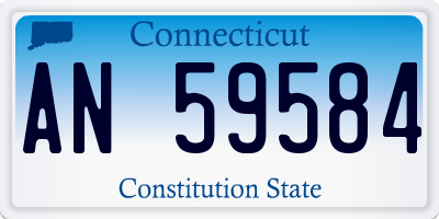 CT license plate AN59584