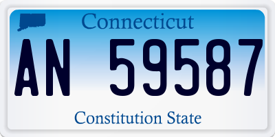 CT license plate AN59587