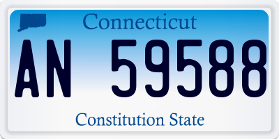 CT license plate AN59588