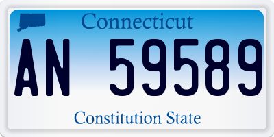 CT license plate AN59589