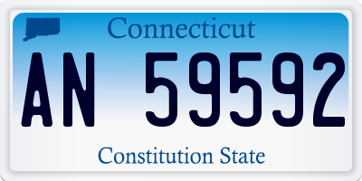 CT license plate AN59592