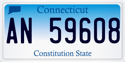 CT license plate AN59608