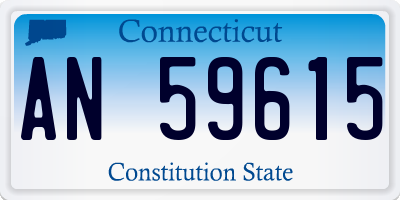 CT license plate AN59615