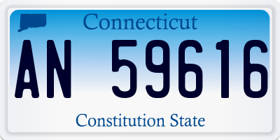 CT license plate AN59616