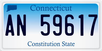 CT license plate AN59617