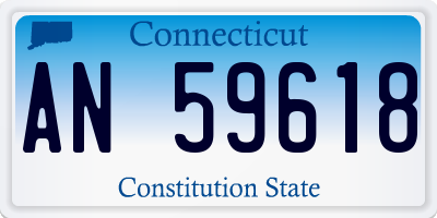 CT license plate AN59618