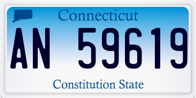 CT license plate AN59619