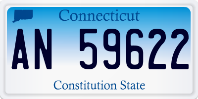 CT license plate AN59622