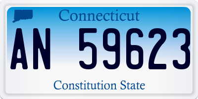 CT license plate AN59623