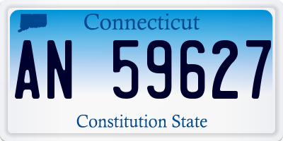 CT license plate AN59627