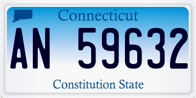 CT license plate AN59632