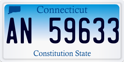 CT license plate AN59633