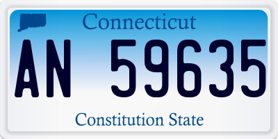 CT license plate AN59635