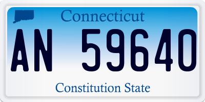 CT license plate AN59640