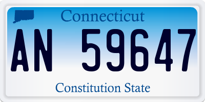 CT license plate AN59647