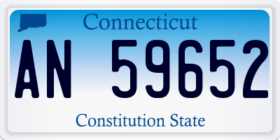 CT license plate AN59652