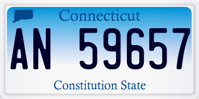 CT license plate AN59657