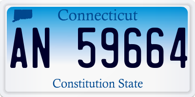 CT license plate AN59664