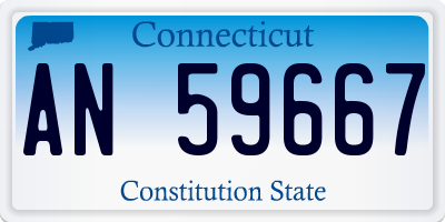 CT license plate AN59667